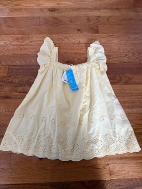 NWOT Yellow Eyelet Ruffle Sundress 24-36M